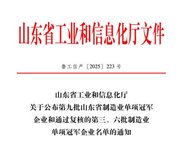 俊源石油順利通過(guò)山東省制造業(yè)單項(xiàng)冠軍企業(yè)復(fù)核